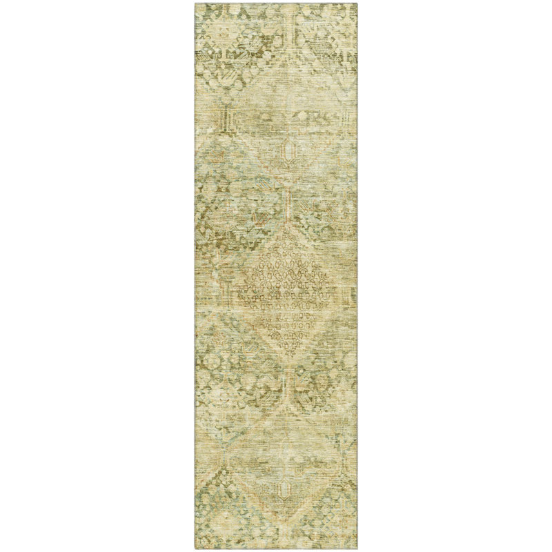Premium Machine Washable Bucz AMF1745 Geometric Rug, Runner 2'3" x 7'6"