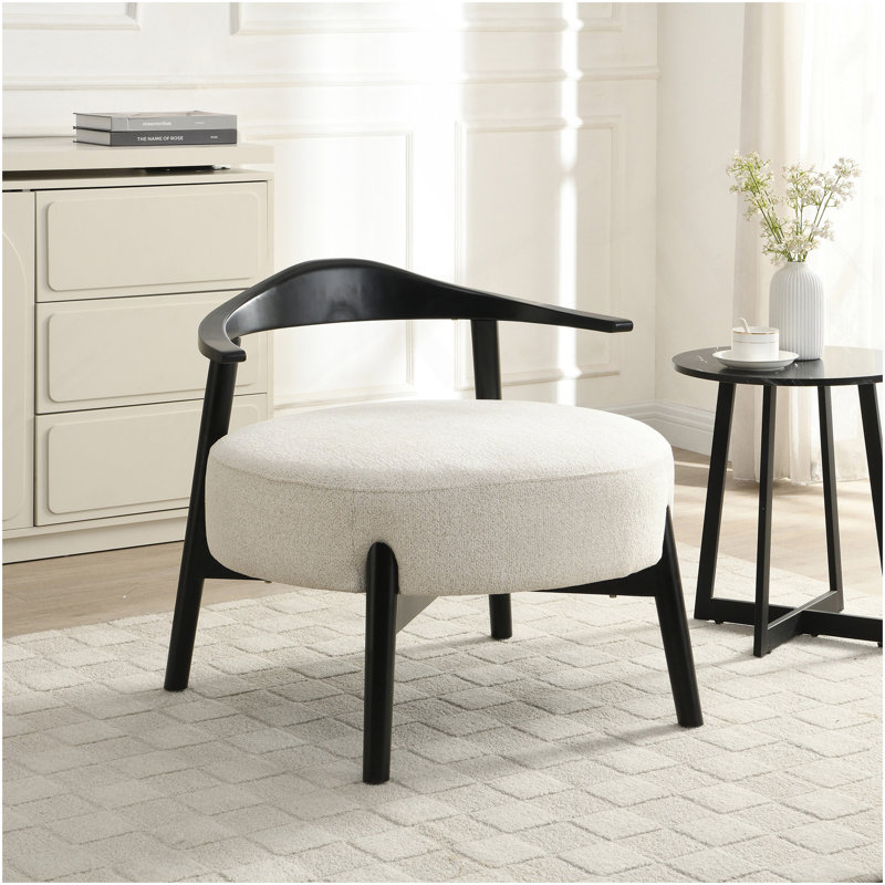 Chaise d'appoint rembourrée, chaises de salon modernes, fauteuil de lecture pour chambre à coucher au soleil, beige, supporte 300 lb