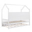 Lit en bois pour lit simple avec lit gigogne et tablette-654709800