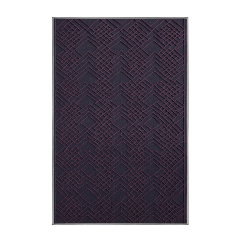 Tapis mauve lavable à la machine, Tapis de couloir 2 pi x 4 pi