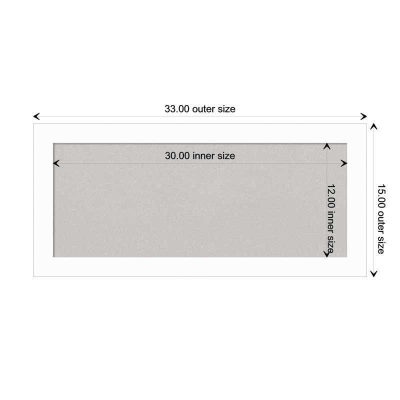 Petit tableau d'affichage mural en liège mural, Bois blanc, 23 po x 31 po