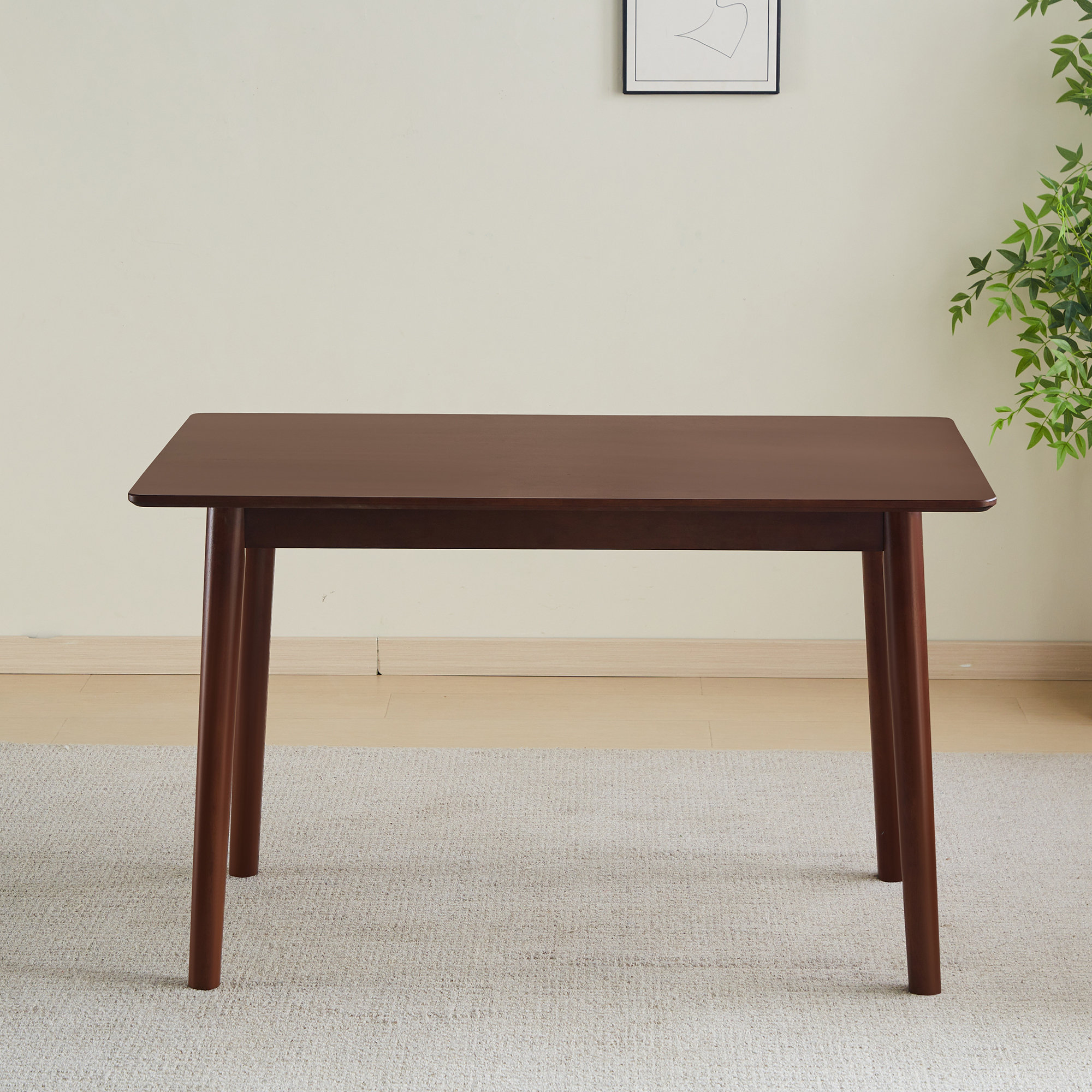 George Oliver 47-inch dining table solid wood kitchen table Dining ...
