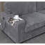 Fabrication confortable en bois gris avec coussins en mousse et base stable revêtue de mousse