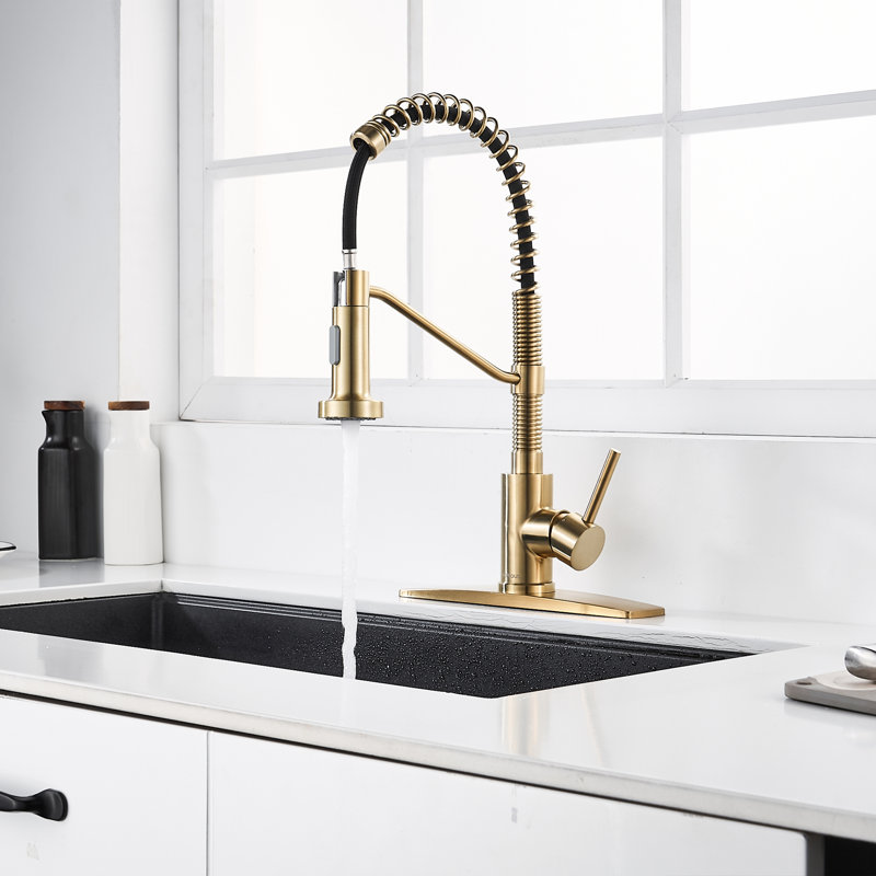 Blue Elephant Pull Down Kitchen Faucet, Gold