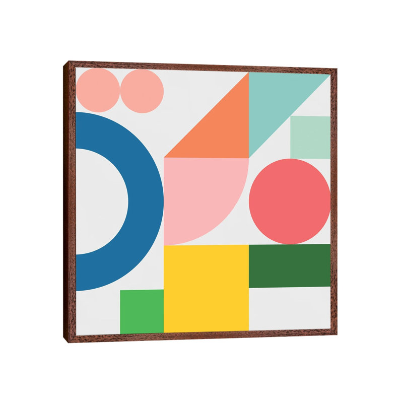 Playpark III - Print on Canvas, Brown Framed, 66.04 cm H x 66.04 cm W