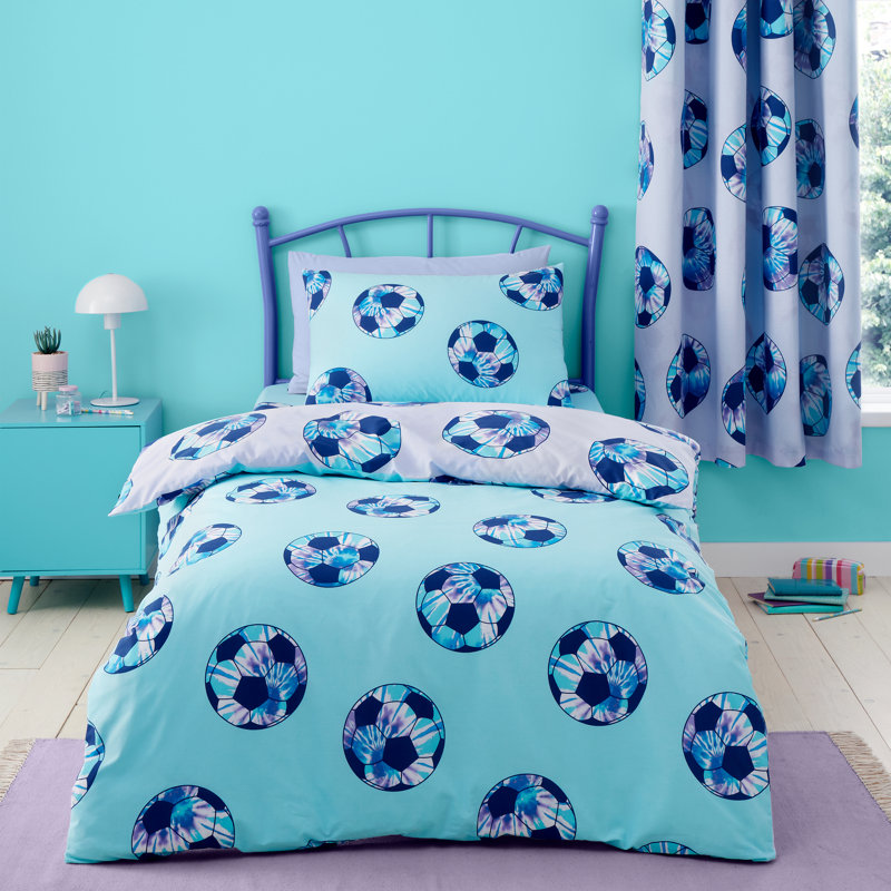 Tie Dye Football Reversible Duvet Cover Set, 200 x 200 cm
