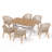 Outdoor 6-person Dining Set With Cushions