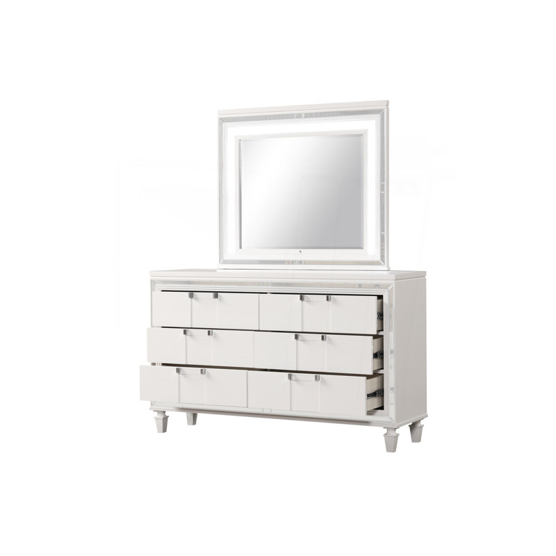 Commode Genoa G05790-D (sans miroir), blanc scintillant