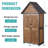 Outdoor Storage Shed with Metal Frame & Adjustable Shelves, Large Capacity Garden Tool Cabinet for Patio, Lawn, and Backyard (Wood)-168687464