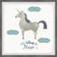 «I Believe in Magic - Unicorn» par Dahill, reproduction encadrée-1001538702