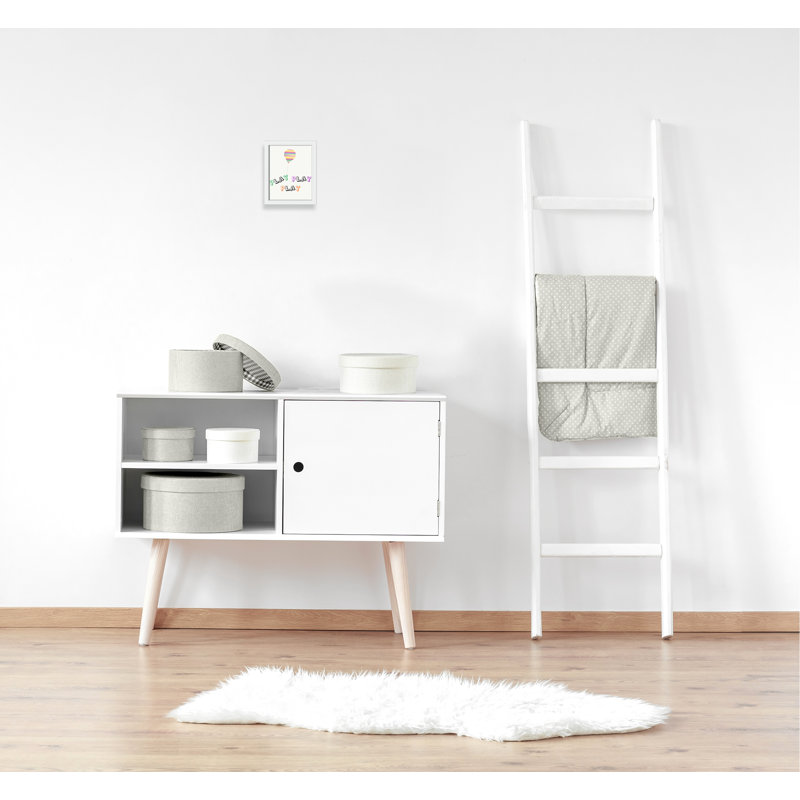 Play Play Play, impression sur papier, H 10 po x l 8 po x P 1,18 po, Encadré de boîte blanc