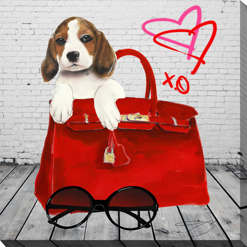 Beagle (Square) par By Jodi - impression, Toile tendue, H 24 po x l 24 po x 1,5 po