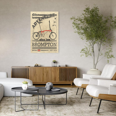 Retro Cycling Adventure Retro Vintage Wall Art