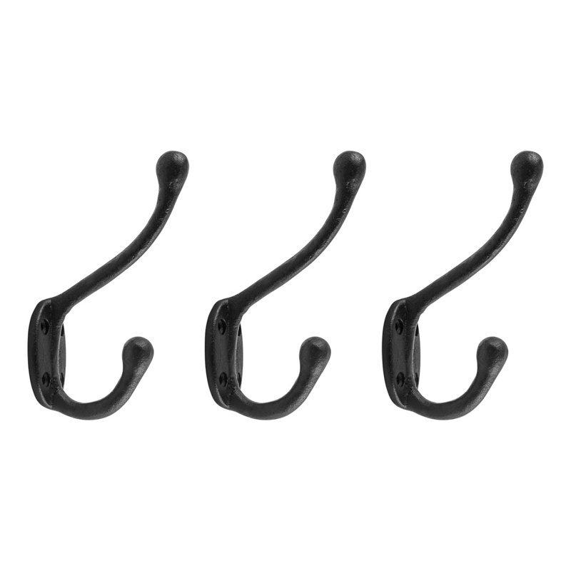 Wrought Iron Double Wall Mounted Robe Hook
