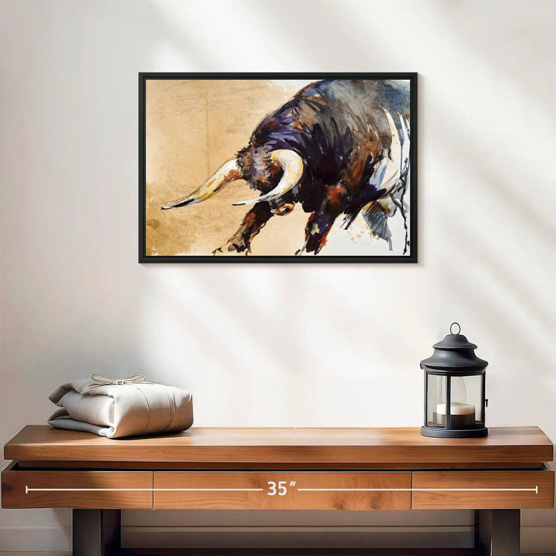 Raging Bull, 13" H x 19" W