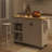 49" Drop-Leaf Countertop Kitchen Cart With Spice Rack & Towel Rack-921705370