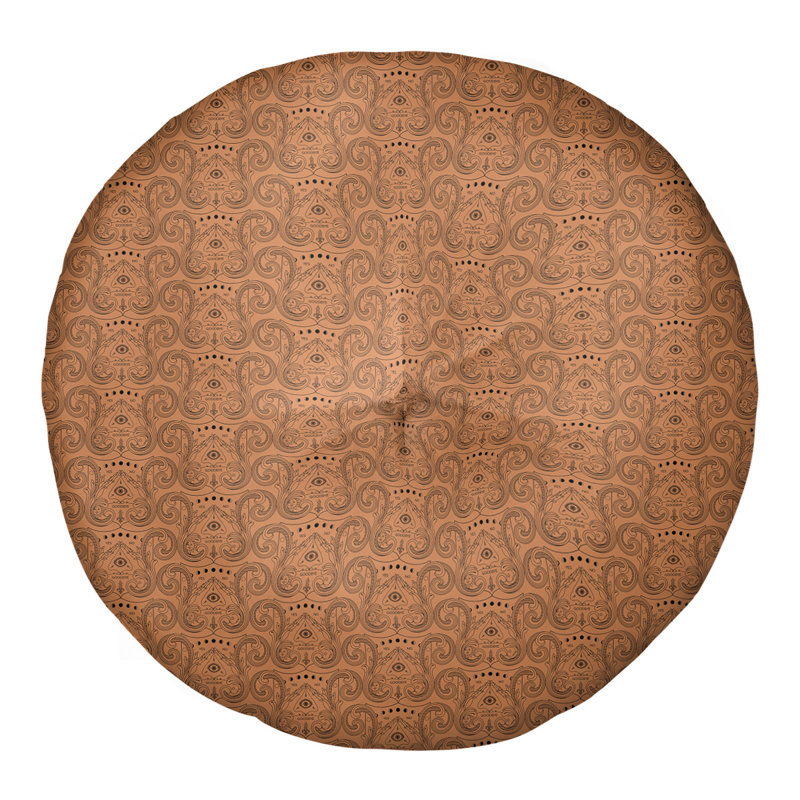 Coussin de sol Katelyn Elizabeth, 30 po x 30 po, Orange