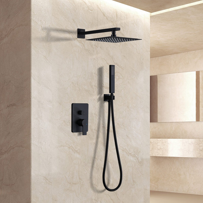 Luxury Complete Shower System Wall Mounted Multifunctional Bathroom Shower Set Pressure Balance Rain Shower