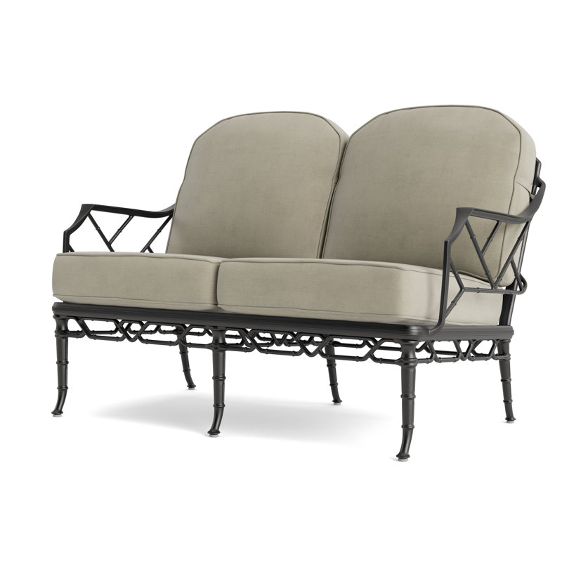 Calcutta Outdoor 2 - Seat Loveseat, Fusion Dove, Textured Pewter