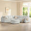 Canapé modulaire de rangement en L à assise en L 109,84 po Hymes avec coussin détachable, canapé modulaire avec repose-pieds-133688933