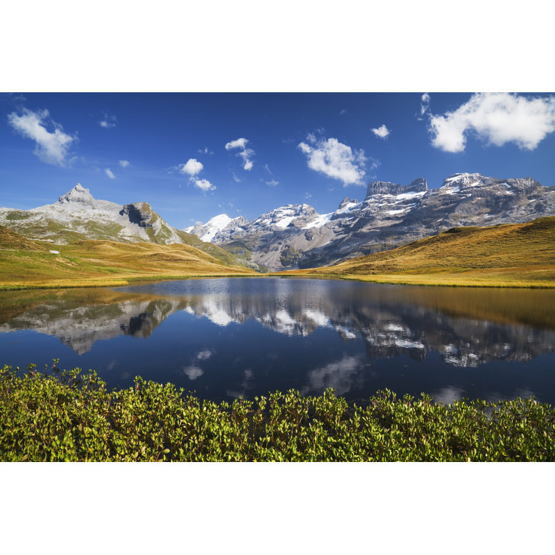 Autumn At Mountain Lake - No Frame Print on Canvas, 51cm H x 76cm W