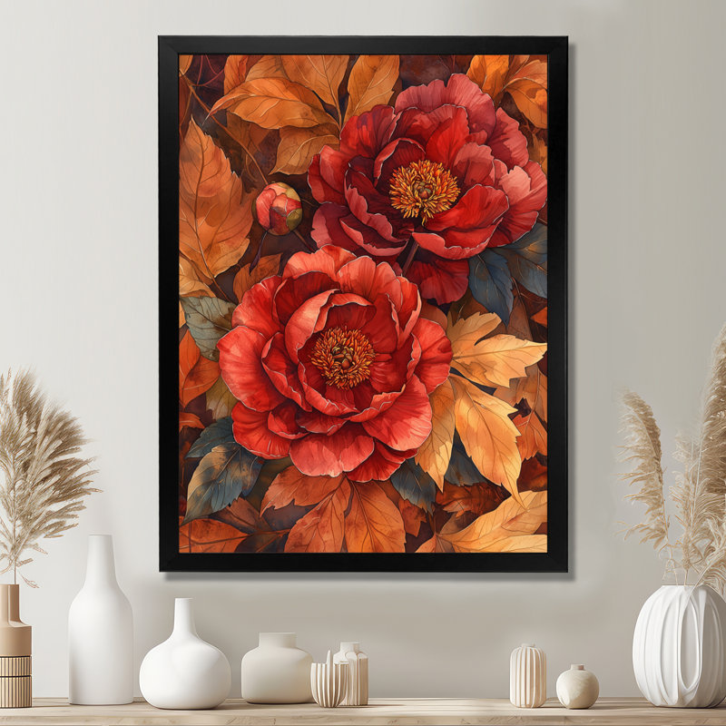 Brookshire - impressions sur toile florales, Reproduction encadrée d'une seule photo, Noir, noir, noir, noir