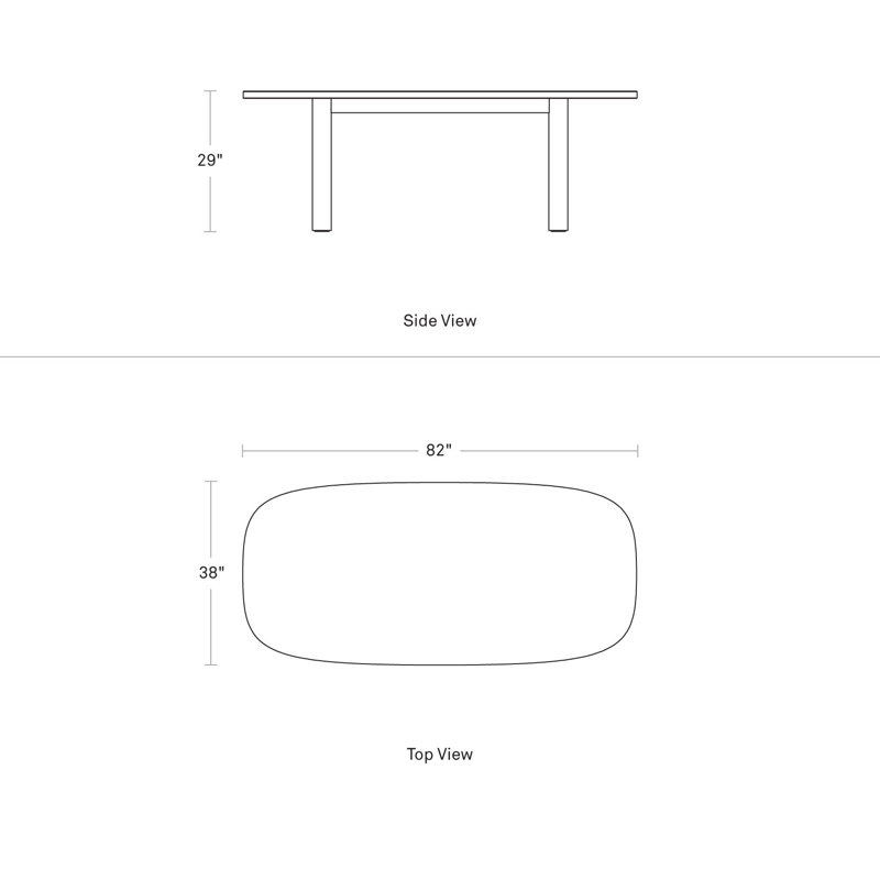 Good Times Oval Solid Oak Dining Table, Black Ash, 38" W x 82" L