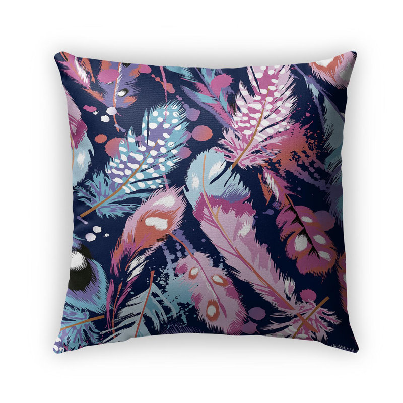 Cotton Blend Outdoor Reversible Throw Pillow, 18" x 18"