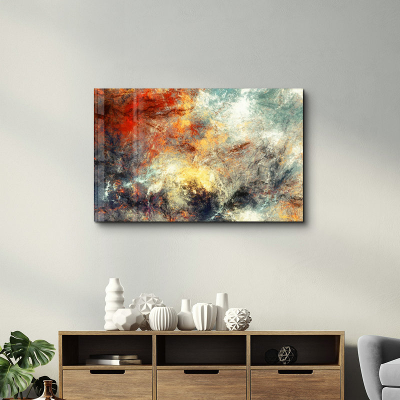 Elegant Tempered Glass Wall Art Painting, 13.8 x 21.7 inches | 100% Tempered Glass, Thickness: 0.16 inches | UV Printed for Vibrant Colors | Perfect for Home Decor, Living Room, & Office Spaces