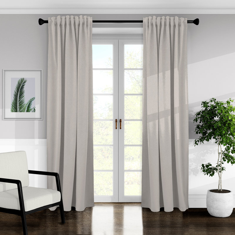 Panneau de rideau simple obscurcissant avec passe-tringle Lateeva, Beige doux, l 50 po x L 120 po