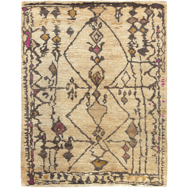 Medina Jute / Sisal Southwestern Area Rug, Rectangle 9' x 13'