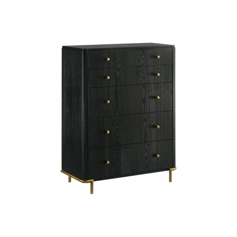 Black 5-Drawer Chest
