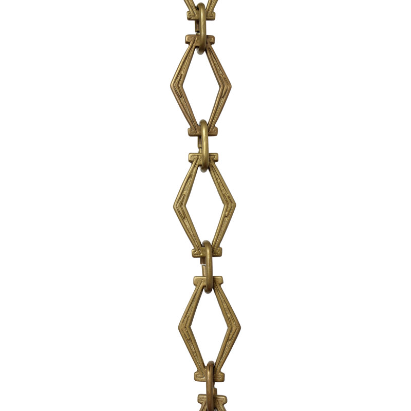 Chaîne hexagonale non soudée, Laiton antique, H 12 po x l 1,42 po x P 0,16 po