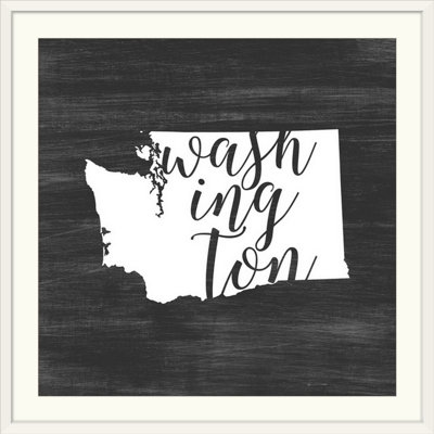 Home State Typographie Washington - impression d'art graphique