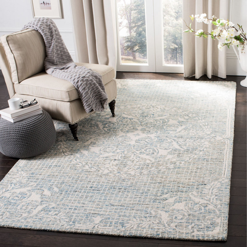 Locklin Hand Tufted Wool Oriental Rug, Rectangle 5' x 8'