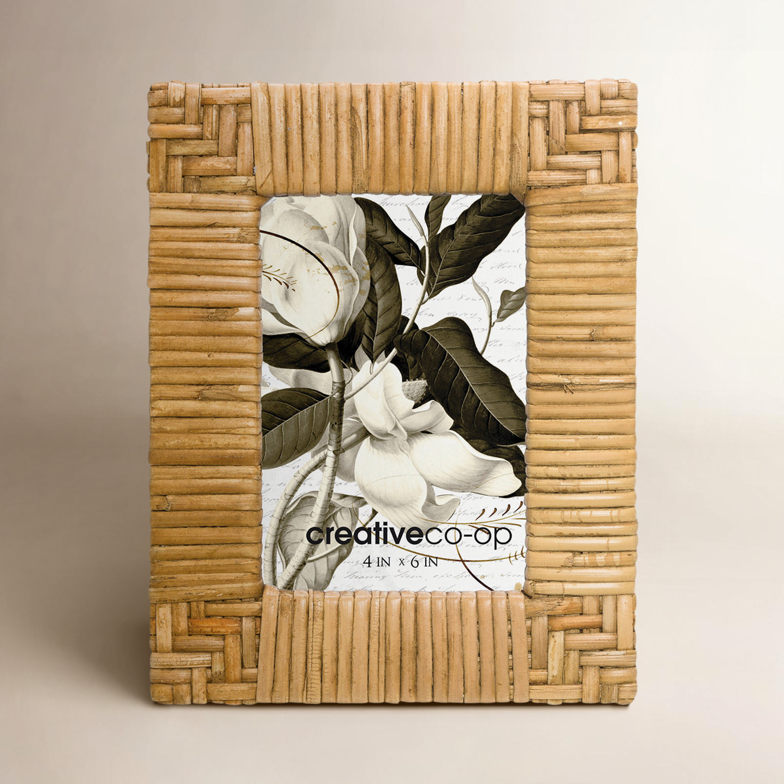 Kitt Wicker / Rattan Picture Frame, 6" x 4", Natural