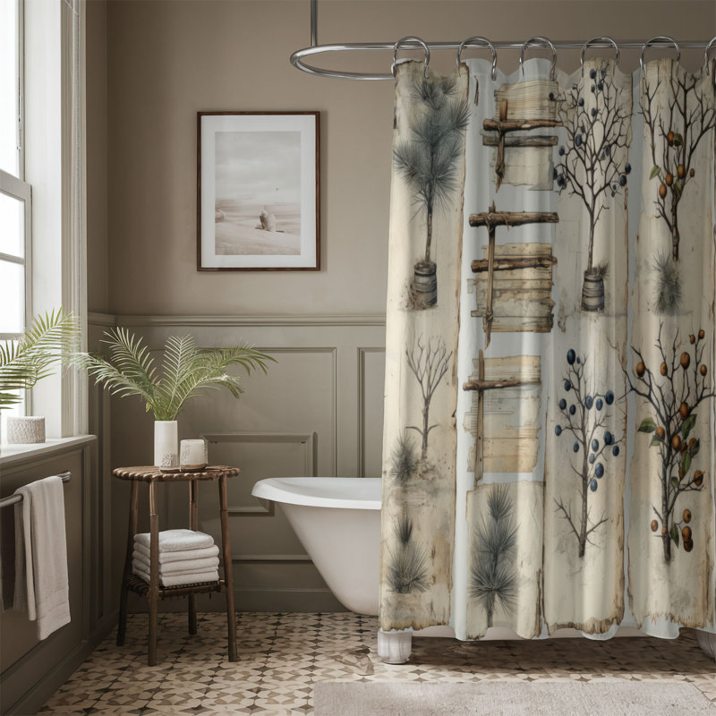 Rideau de douche Xérénité, H 74 po x l 71 po