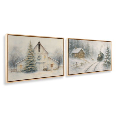 Frosted Journeys Set of 2 Canvas Prints
