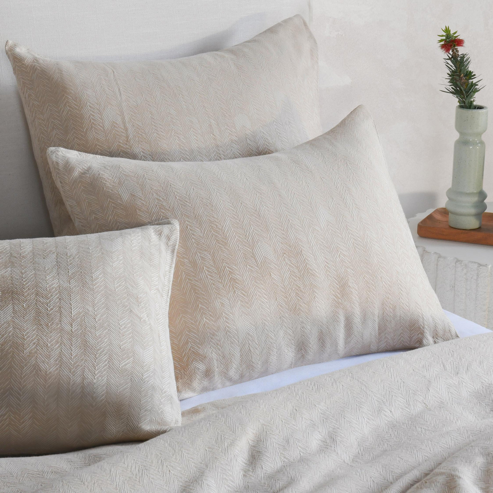 Verbier Cotton Shams, Standard, Beige