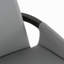 Chaise en similicuir gris et bambou