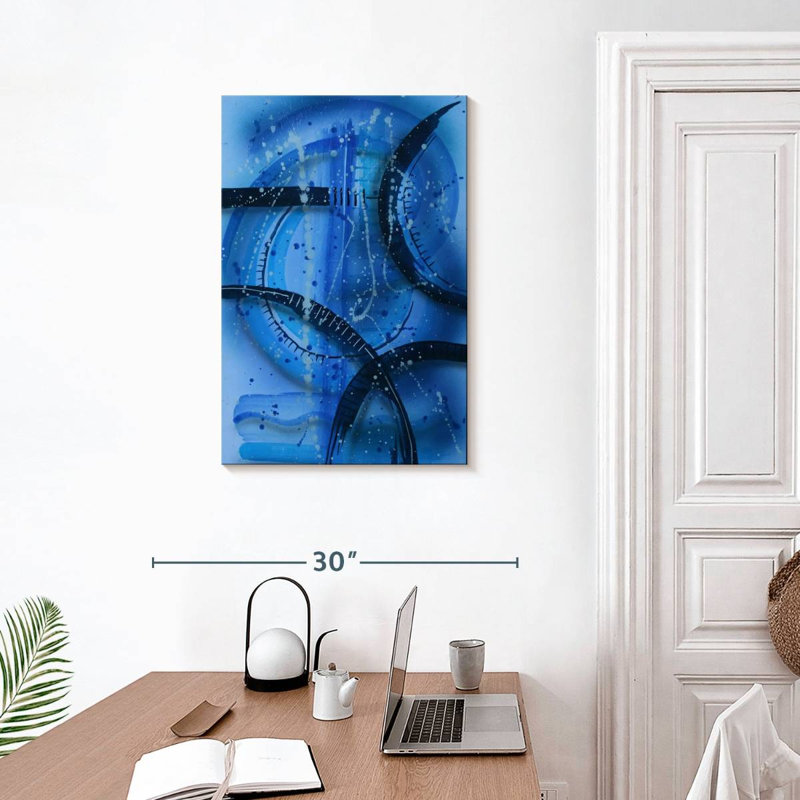 Avery Abstract Blue Tech, 30" H x 20" W