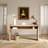 59" Farmhouse Console Table with Open Shelf - Rustic Wood Entryway Table, Narrow Sofa Table for Behind Couch, Hallway Storage Solution (Natural Finish)