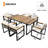 Outdoor 7 Piece Dining Set Patio Dining Table and Chair Group with Removable Cushion-1447681104