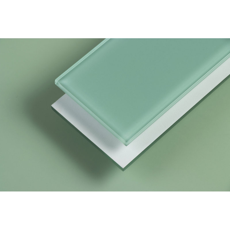 Premium 4" x 12" Glass Subway Tile, Mint