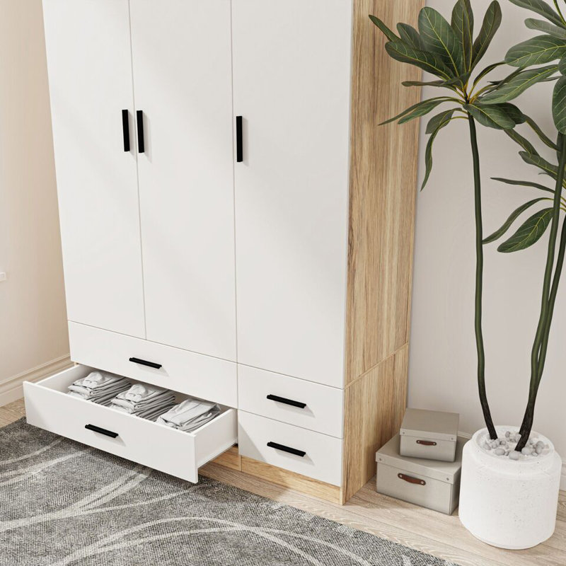 Retonia Manufactured Wood Wardrobe, Oak/White
