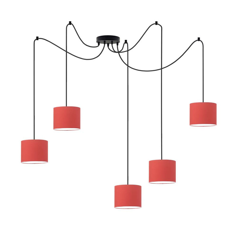 Odonoghue 5 - Light Pendant, Red, Black