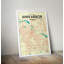 Ann Arbor City Map, reproduction d'impression sur affiche en beige-24705823