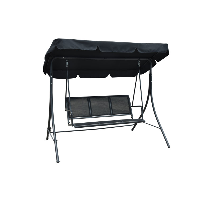 Aaronae 3 Person Porch Swing with Canopy