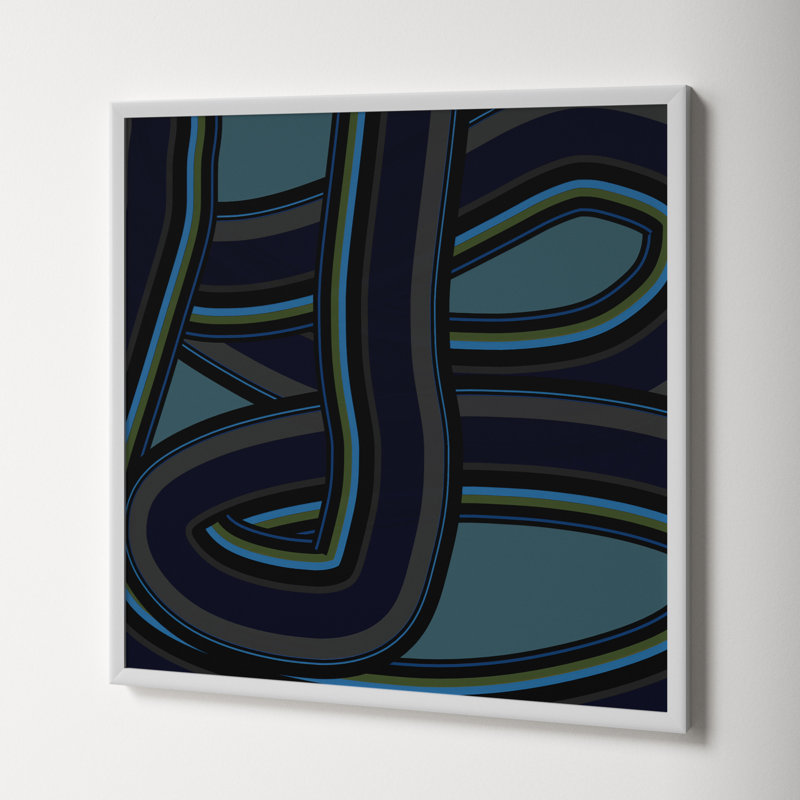 Stone Blue Twist by Jacques Pilon, 30" H x 30" W x 1.25" D, White