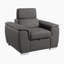 Fauteuil d'appoint moderne et contemporain en microfibre Caisse avec repose-tête réglable et support de ressorts ensachés 45 po Caisse-1028086492